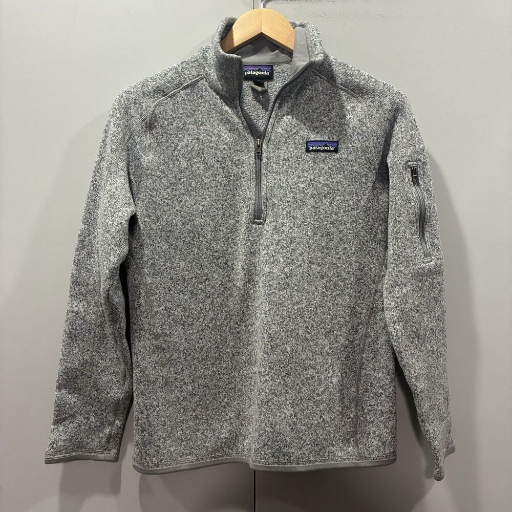 Patagonia Better Sweater Fleece Pullover Womens Size M Gray 1/4 Zip Jacket Cozy